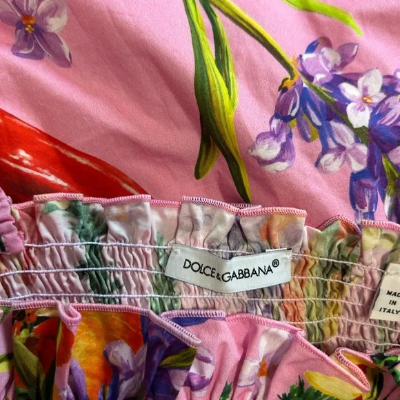 Dolce & Gabbana Pink Floral Dress